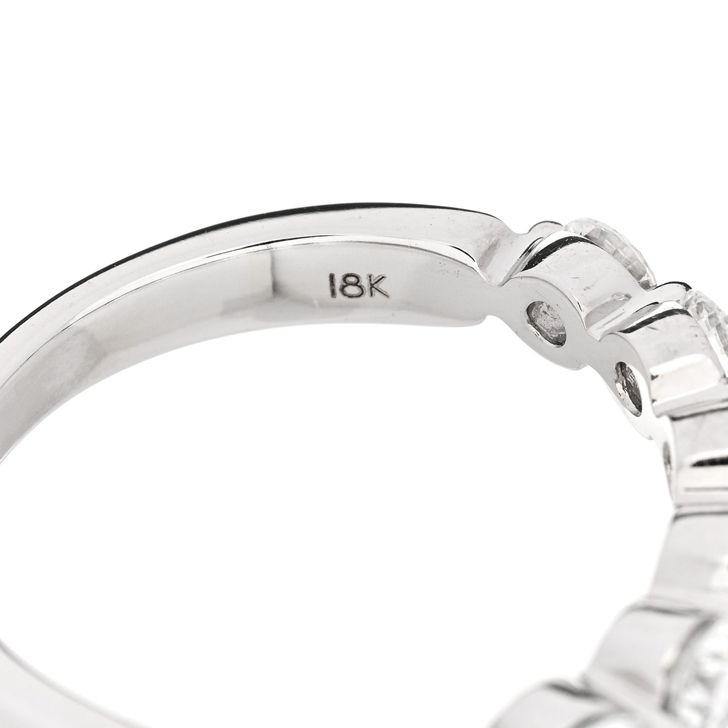 18K White Gold Diamond Floating Diamond Ring 57 8
