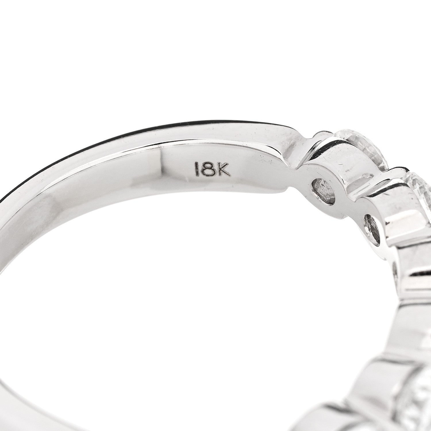 Anita Ko 18K White Gold Diamond Floating Diamond Ring 57 8 5 of 5