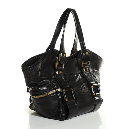 Jimmy Choo Calfskin Suede Marcia Tote Black 9 of 12