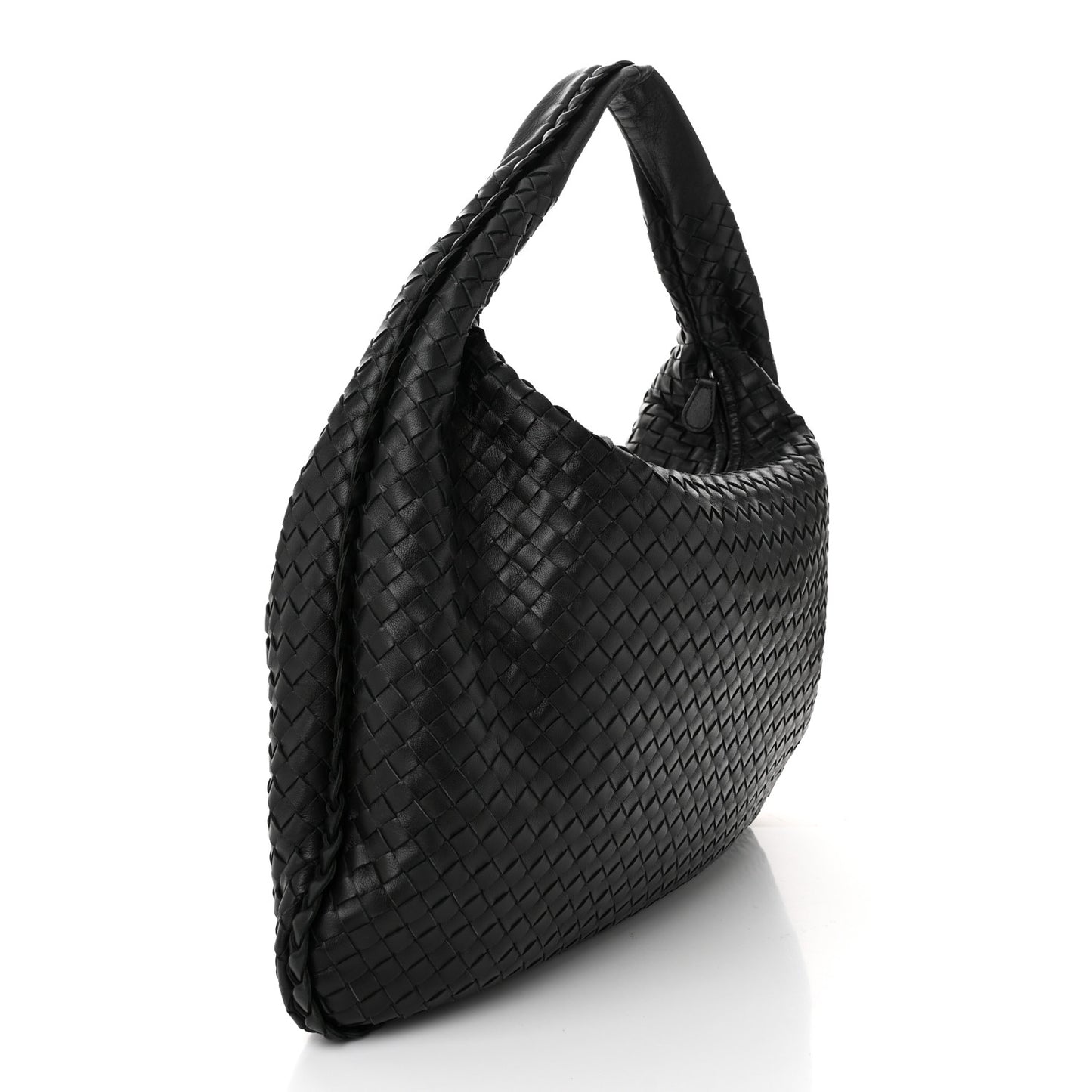 Nappa Intrecciato Medium Veneta Hobo Ebano