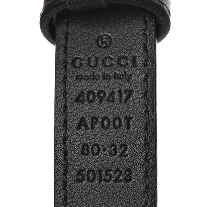 Gucci Calfskin Double G 20mm Belt 80 32 Black 3 of 6