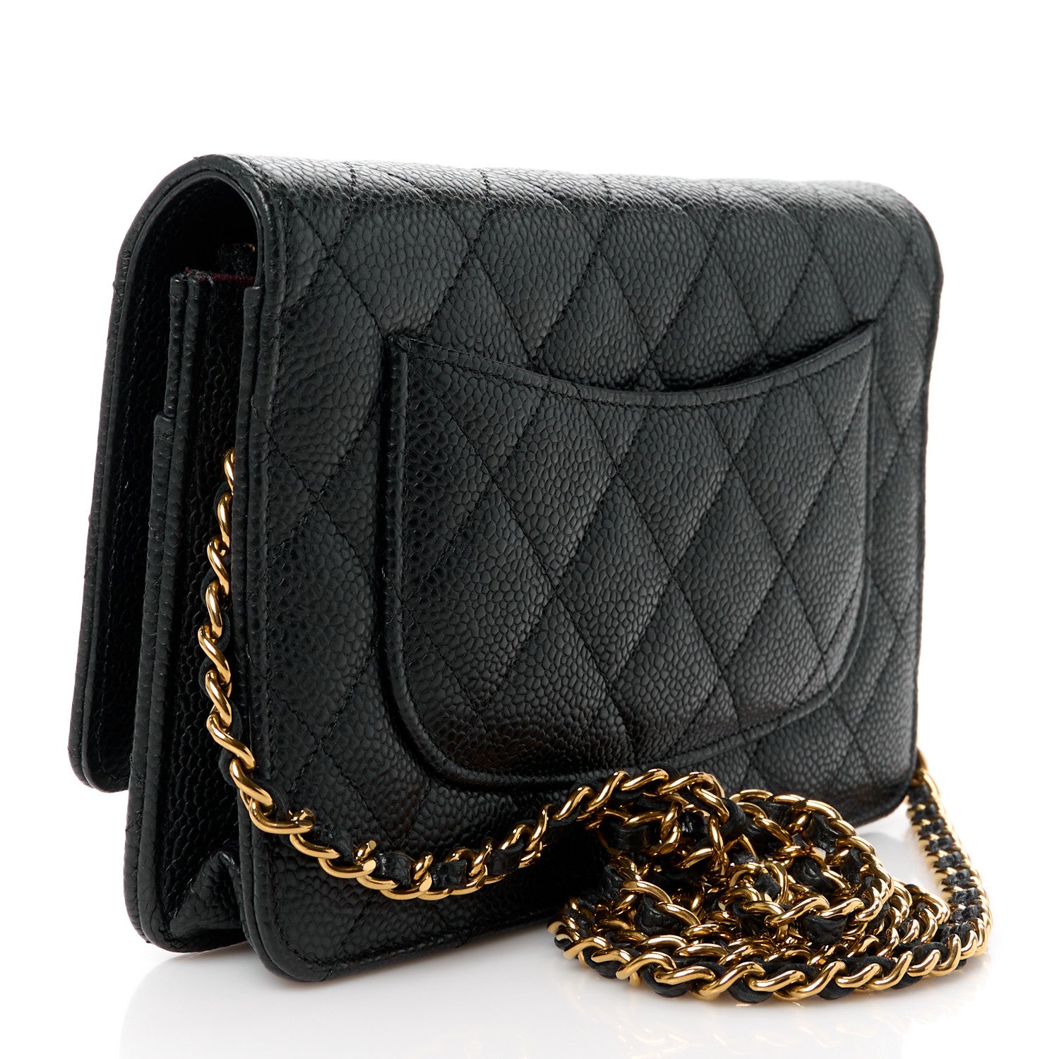 Chanel Caviar Quilted Wallet on Chain WOC Black 3 of 12