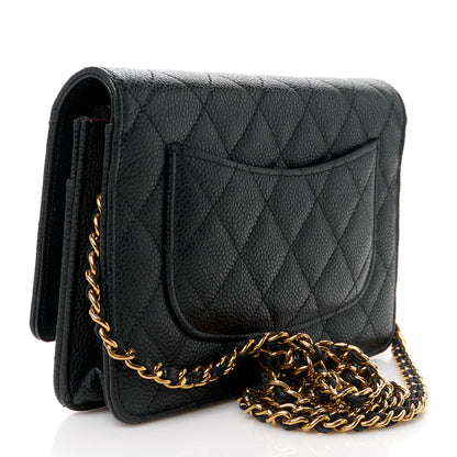 Chanel Caviar Quilted Wallet on Chain WOC Black 3 of 12