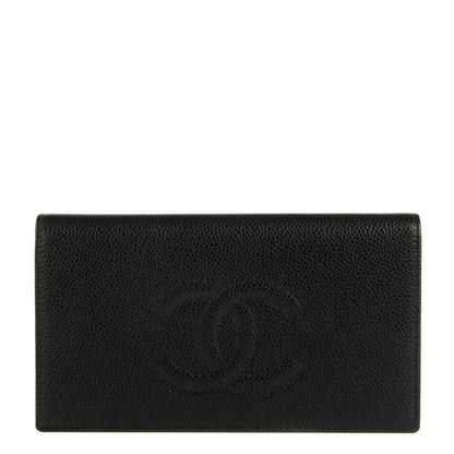 Chanel Caviar Timeless CC Yen Wallet Black 1 of 8