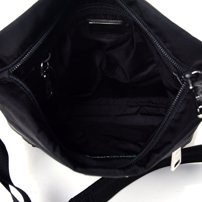 Prada X UNIVERSAL STUDIOS Tessuto Nylon Montagna Frankenstein Heart Small Crossbody Bag Black Smeraldo 5 of 8