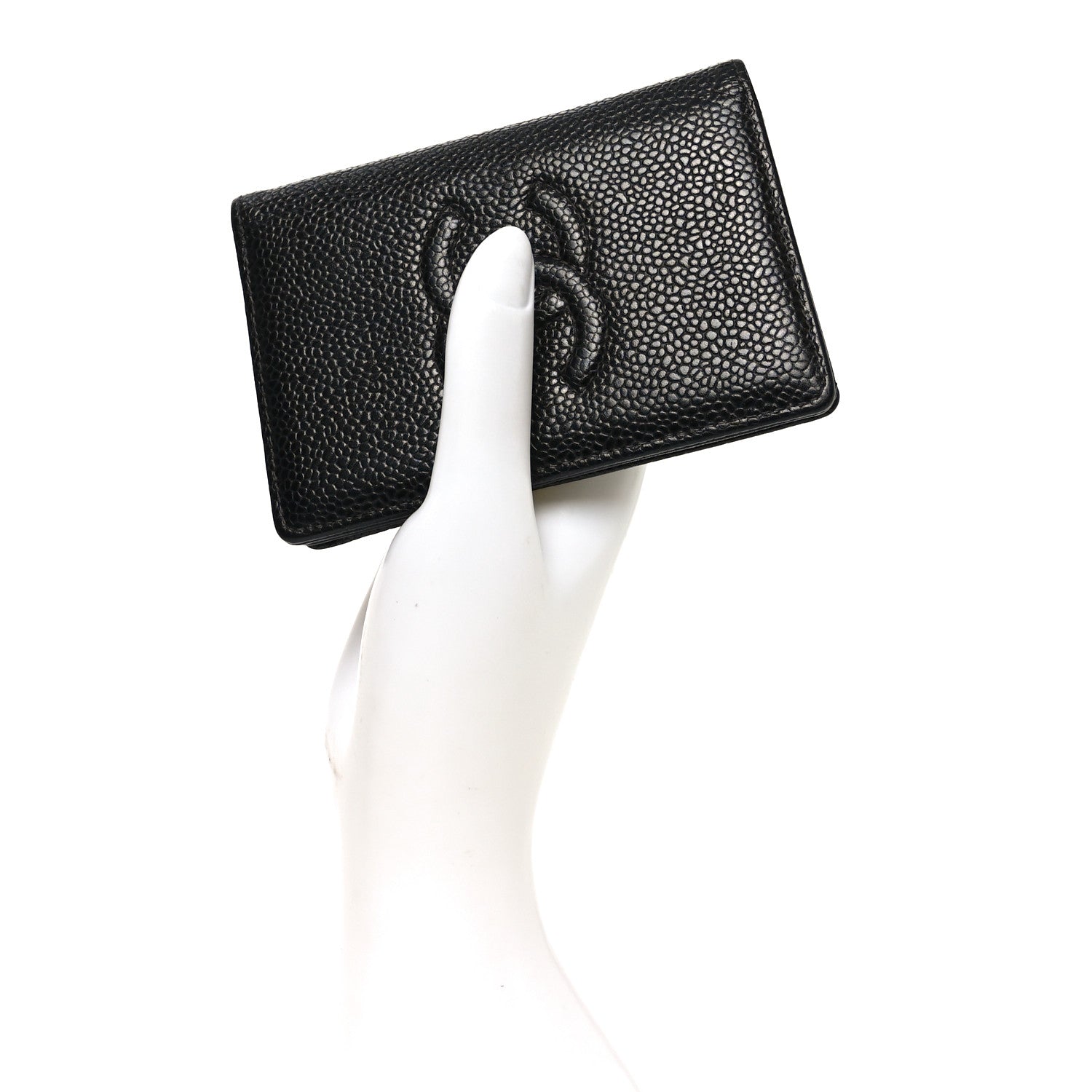 Chanel Caviar Timeless CC Card Holder Wallet Black 2 of 8
