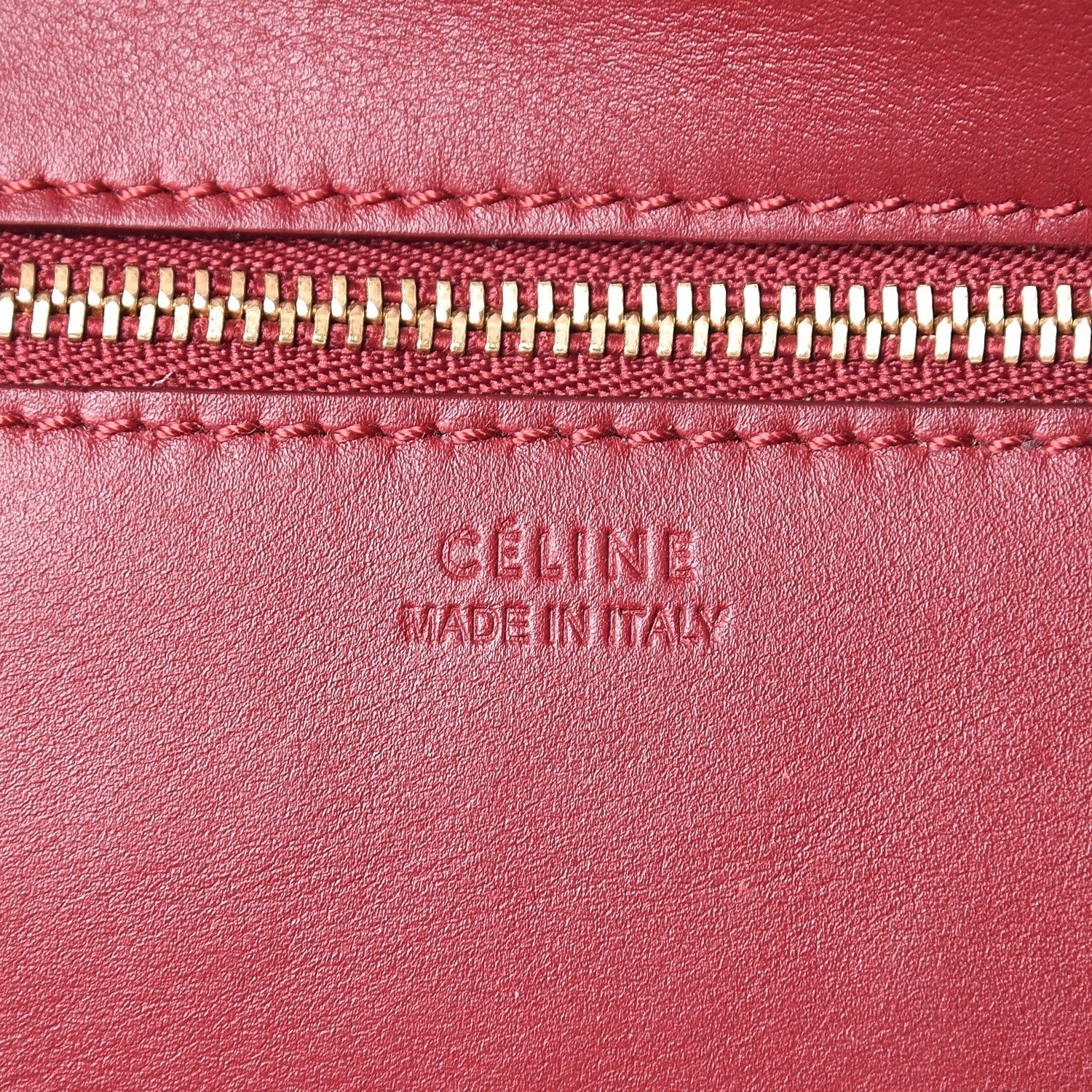 Celine Smooth Calfskin Small Tie Knot Tote Red 7 of 8