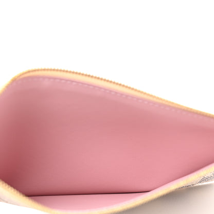 Louis Vuitton Damier Azur Felicie Chain Wallet Zippered Insert Rose Ballerine 5 of 6