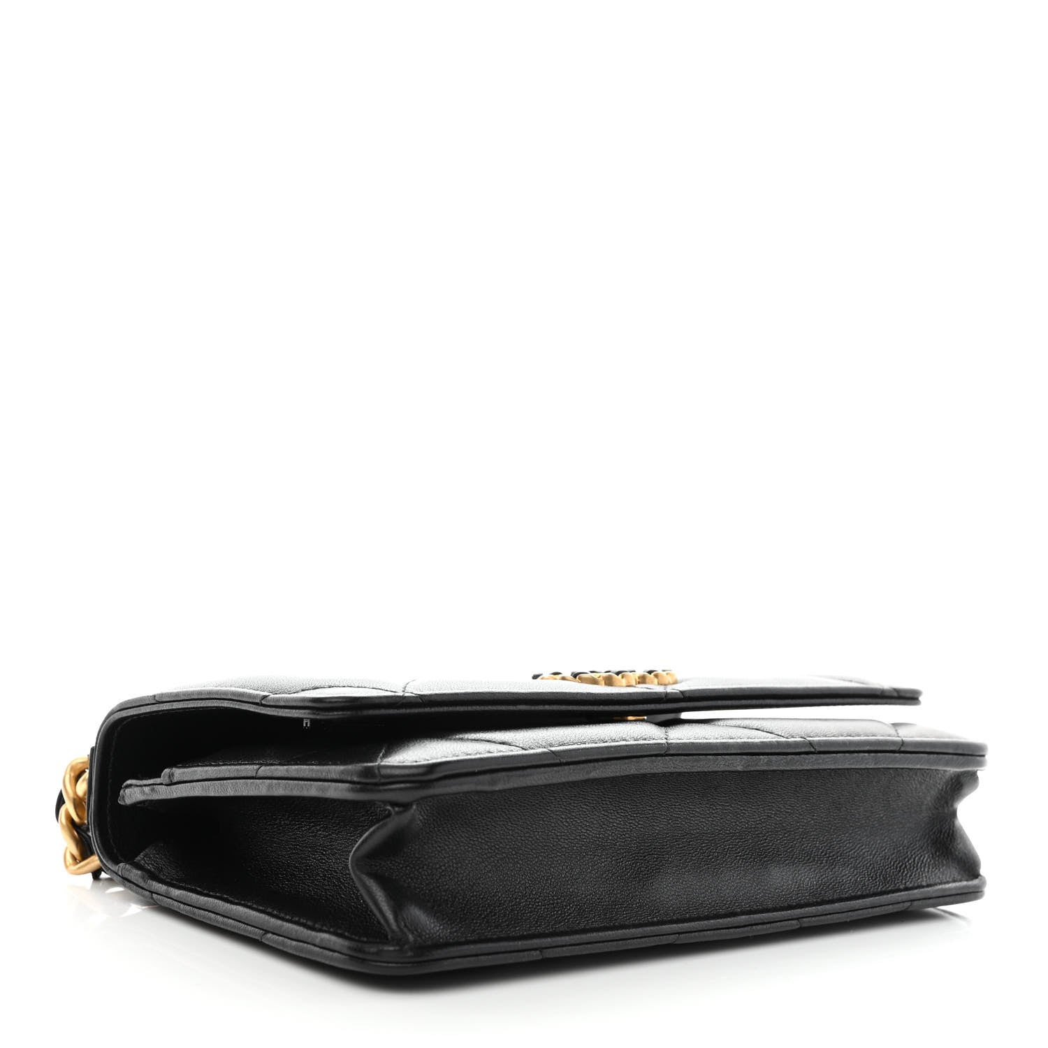 Chanel Lambskin Quilted Chanel 19 Wallet On Chain WOC Black 4 of 13