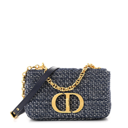 Christian Dior Tweed Cannage Small Caro Bag Dark Blue 1 of 11