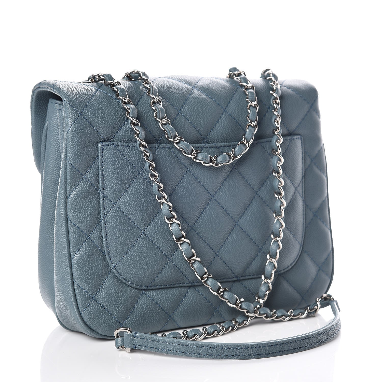 Chanel Caviar Quilted Medium Urban Companion Flap Blue 3 of 10