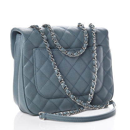 Chanel Caviar Quilted Medium Urban Companion Flap Blue 3 of 10