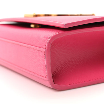Saint Laurent Grain De Poudre Small Monogram Kate Satchel Bubblegum 9 of 9
