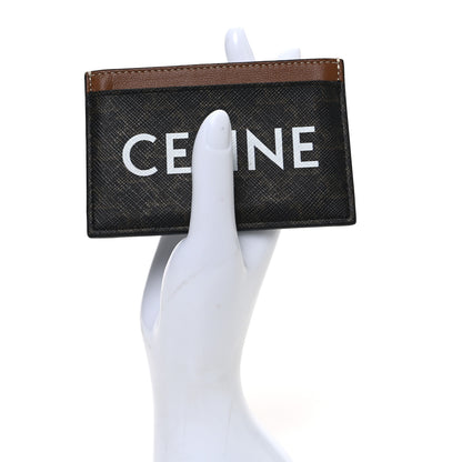 Celine Triomphe Canvas Card Holder Tan 2 of 6