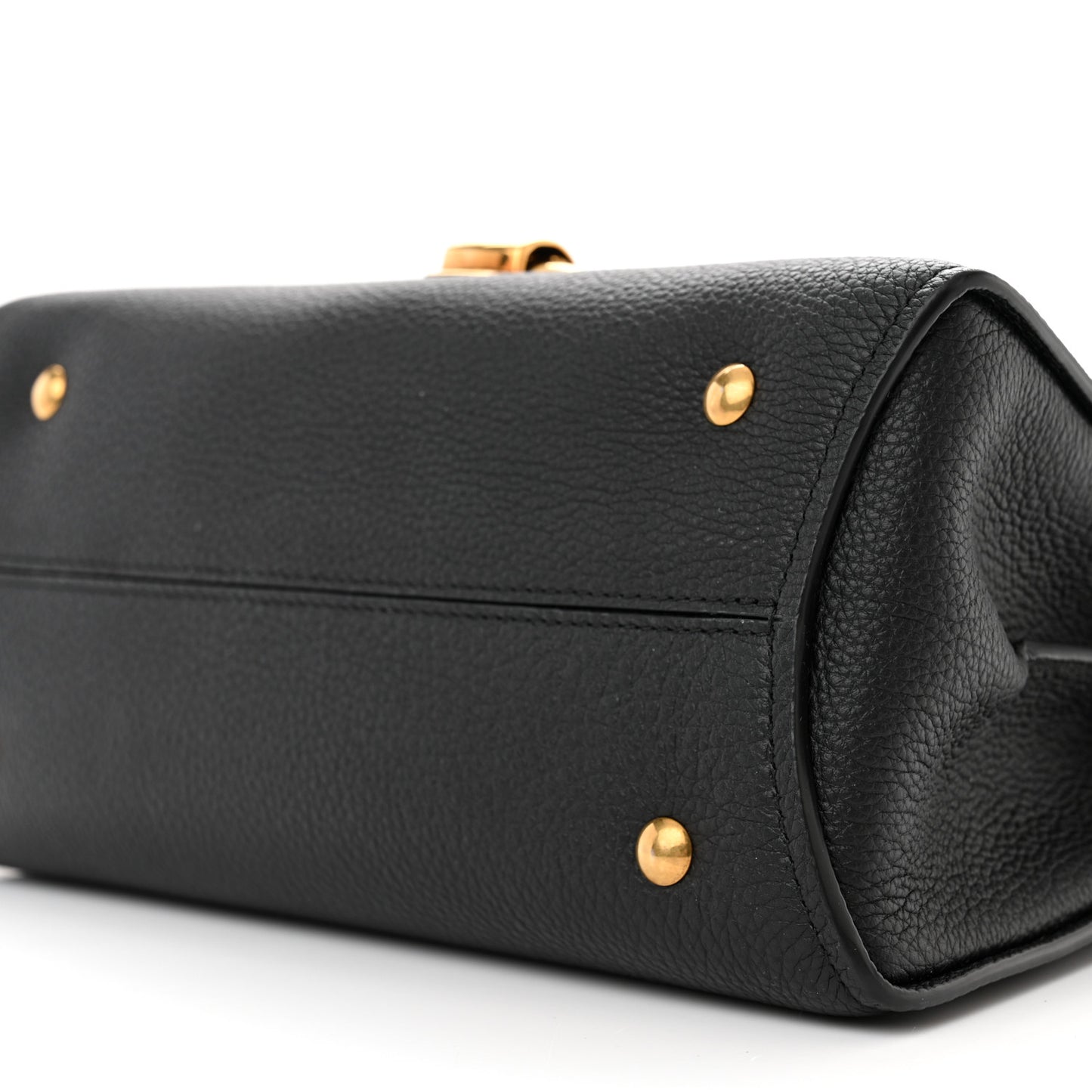 Calfskin Small Margot Top Handle Satchel Black