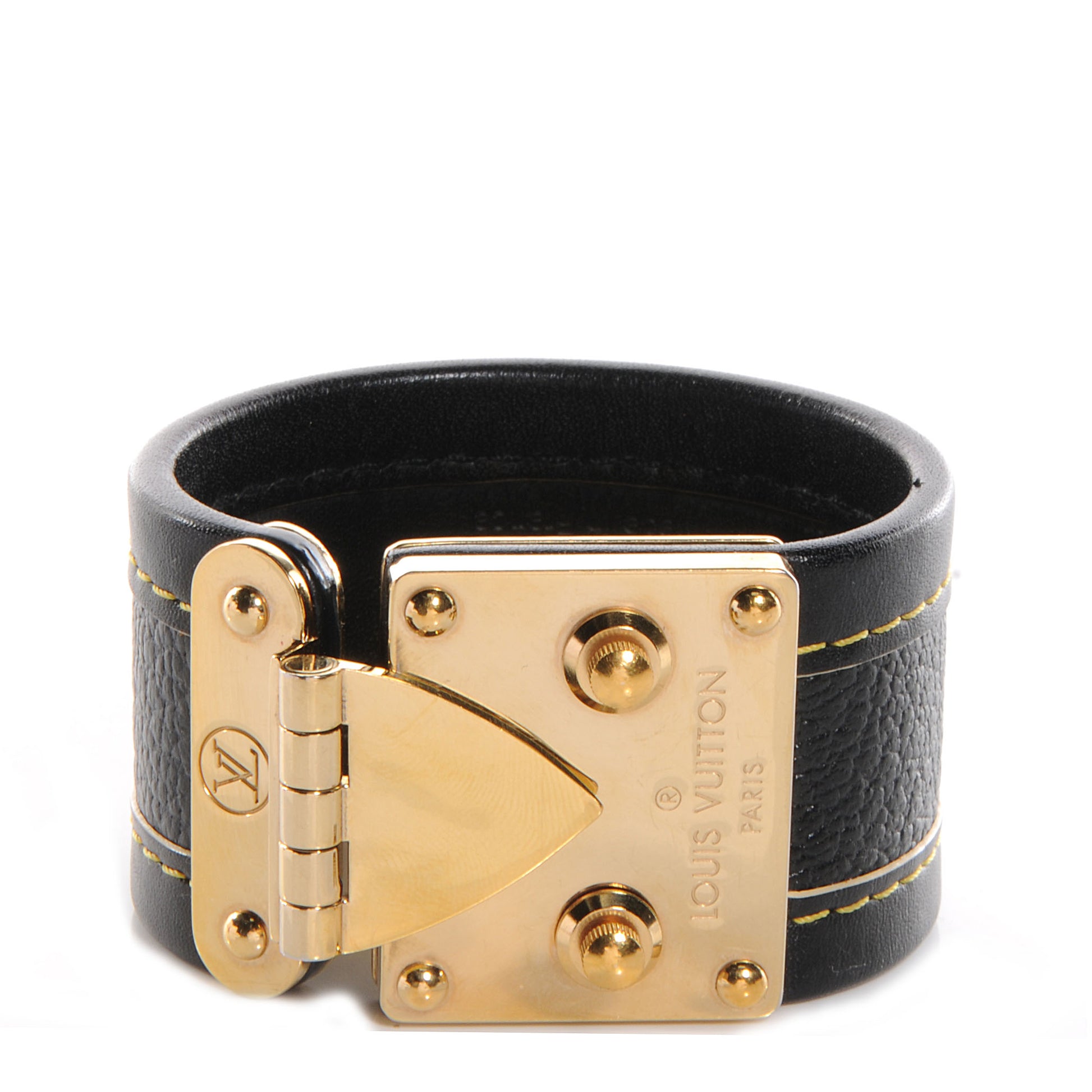 Louis Vuitton Suhali S Lock Bracelet Small Black 1 of 7