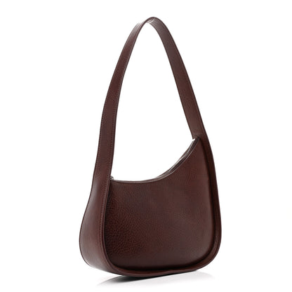 The Row Grained Calfskin Half Moon Shoulder Bag Burnt Wood 3 of 10