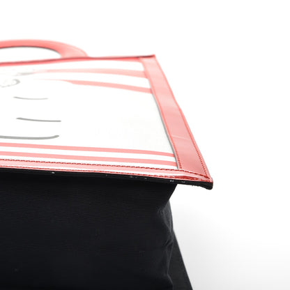 Chanel Patent Printed Shopping Tote Red 16 of 21