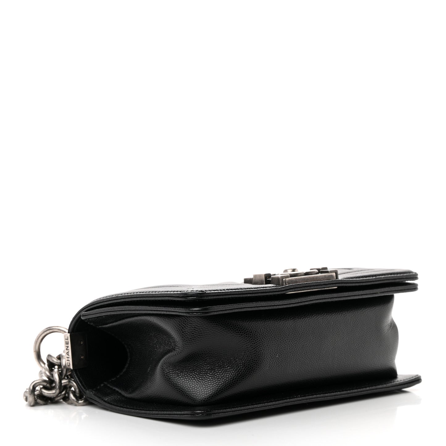 Caviar Quilted Small Boy Flap Black