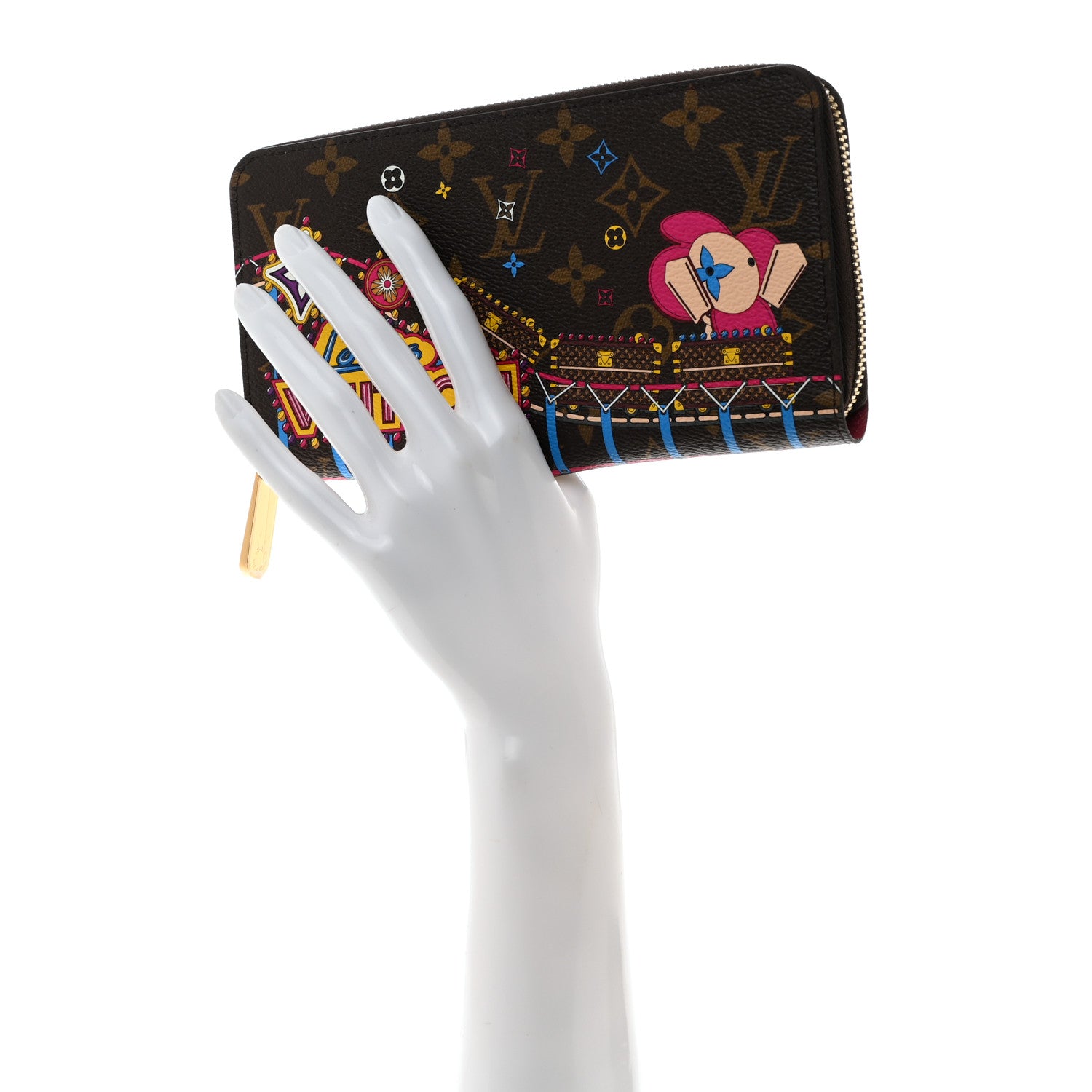 Louis Vuitton Monogram 2020 Christmas Animation Zippy Wallet Pivoine 2 of 8