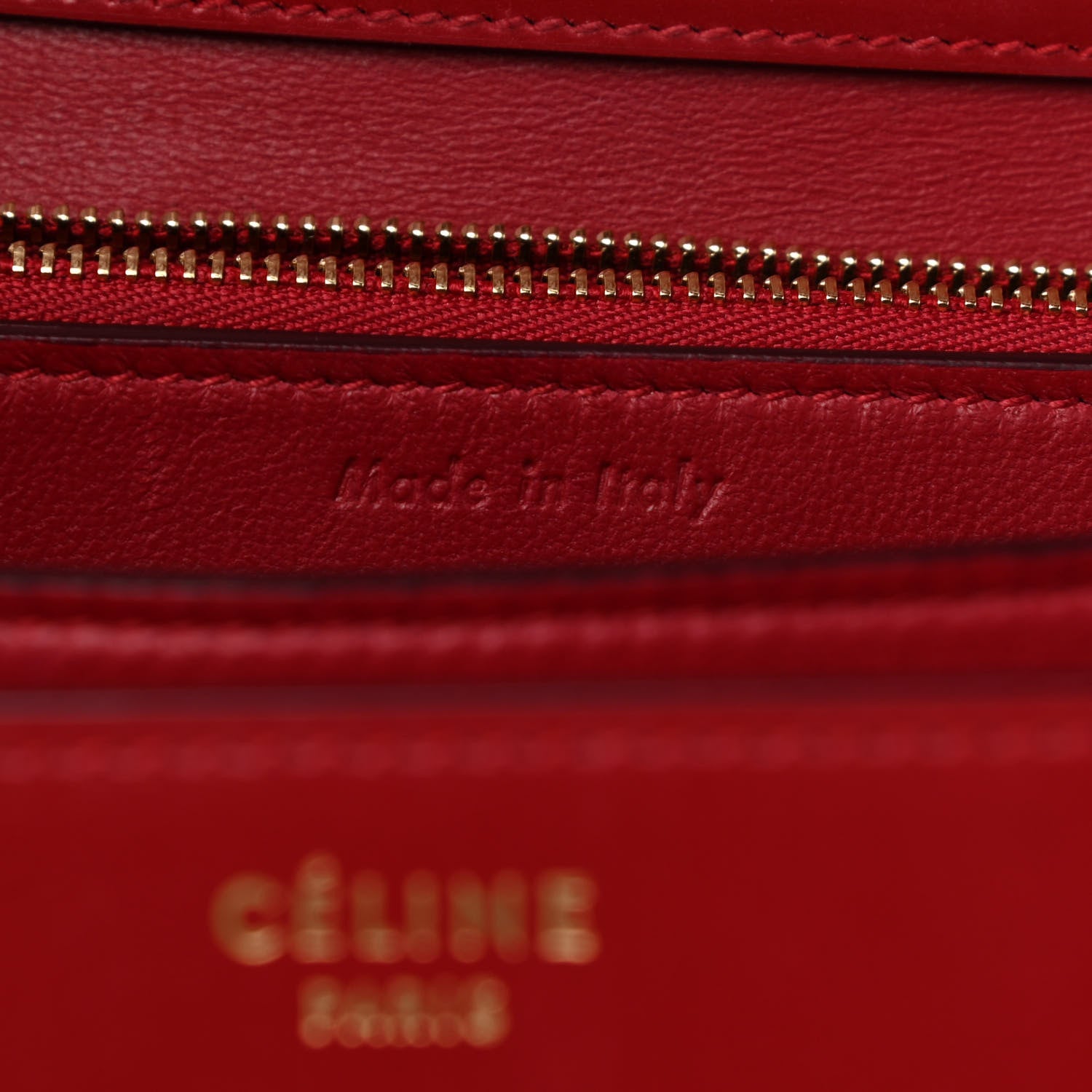 Celine Box Calfskin Medium Classic Box Flap Bag Red 7 of 14