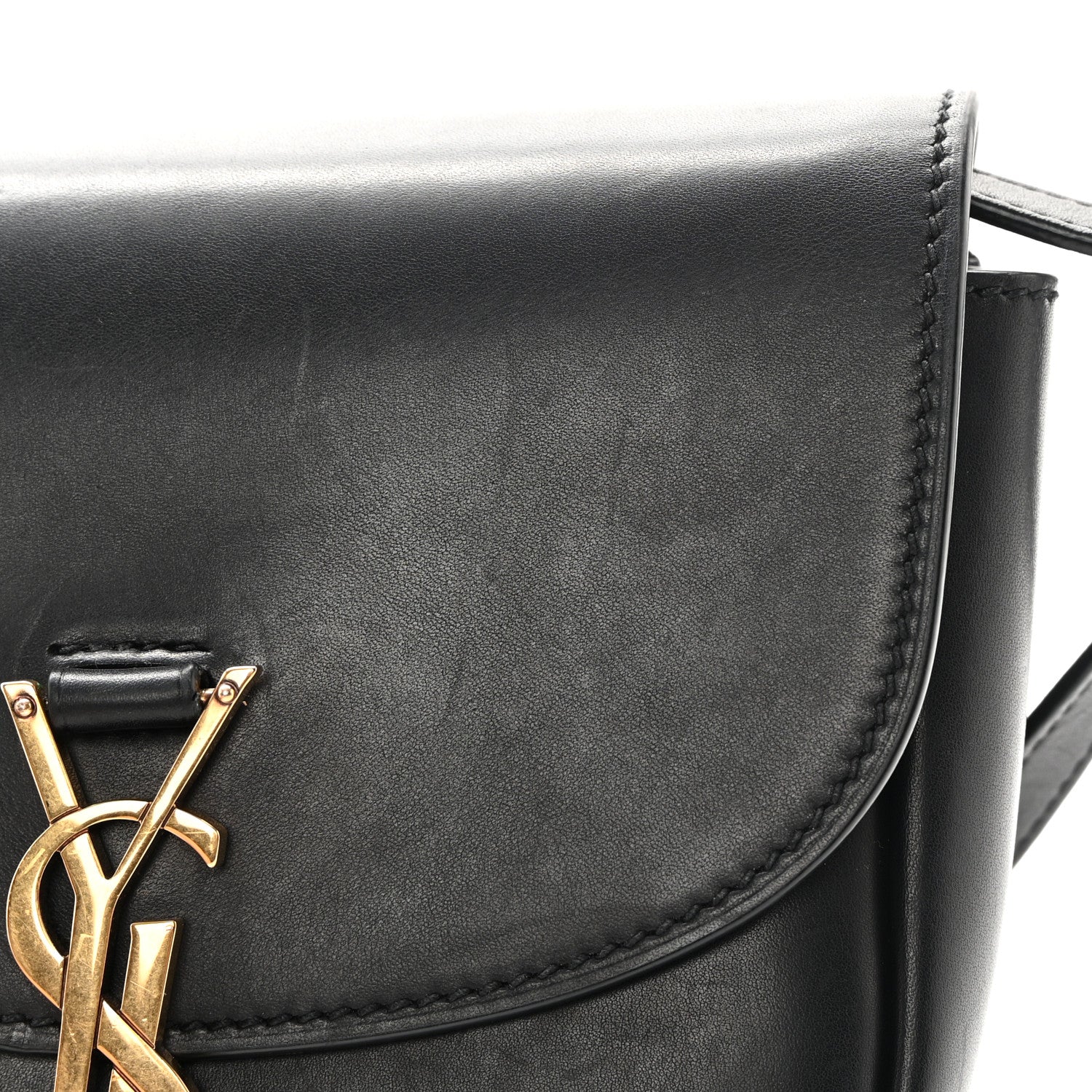Saint Laurent Smooth Calfskin Classic Monogram Small Kaia Satchel Black 13 of 14
