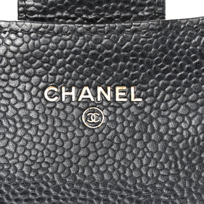 Chanel Caviar Quilted Flap Card Holder Wallet Black 6 of 9