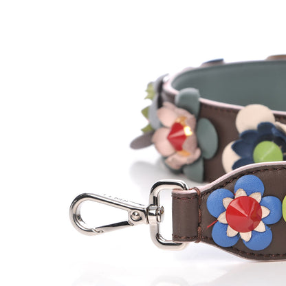 Fendi Vitello Dolce Flowerland Studded Strap You Moresco Malachite 3 of 4