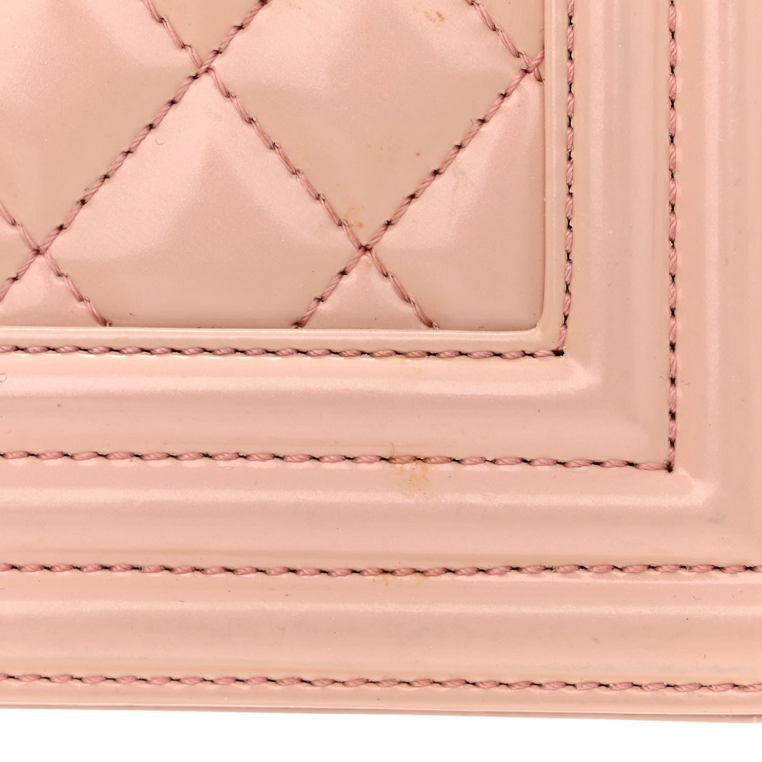 Chanel Patent Calfskin Quilted Medium Boy Flap Beige 14 of 16