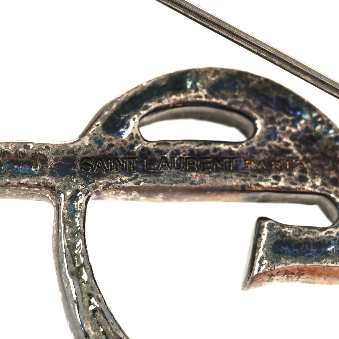 Monogram Crocodile Opyum Brooch Silver