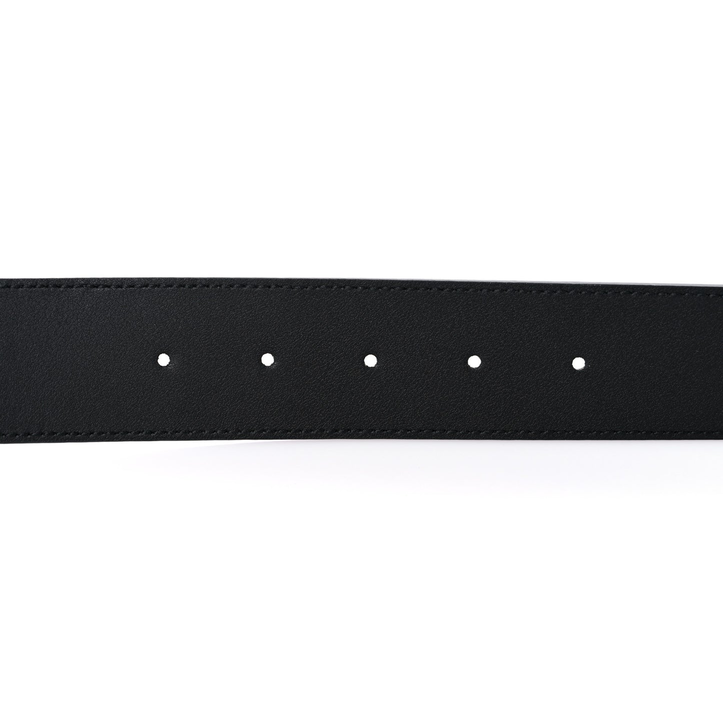 Moon Calfskin Pearl Double G 40mm Belt 80 32 Black Cream