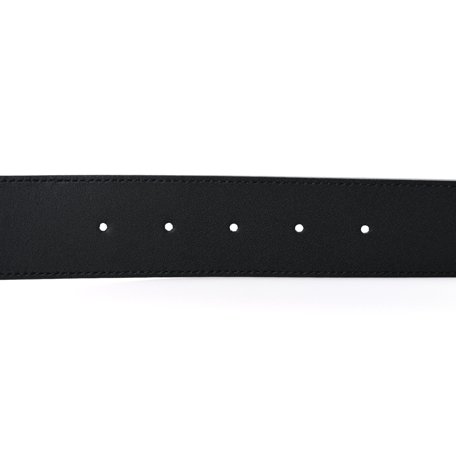 Gucci Moon Calfskin Pearl Double G 40mm Belt 80 32 Black Cream 4 of 5