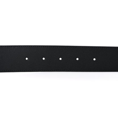 Gucci Moon Calfskin Pearl Double G 40mm Belt 80 32 Black Cream 4 of 5