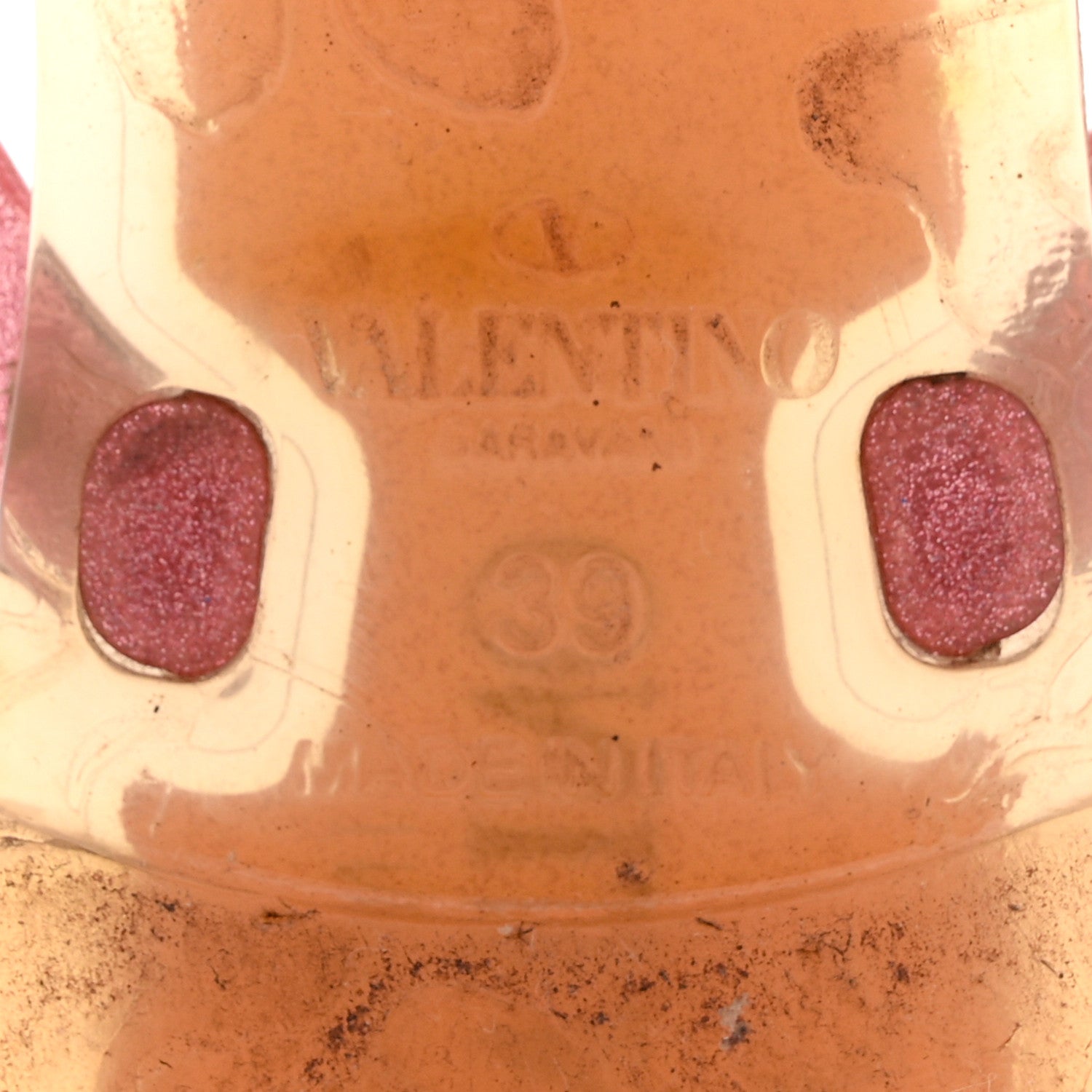 Valentino Garavani PVC Jelly Glitter Rockstud Bow Thong Sandals 39 Pink 7 of 10