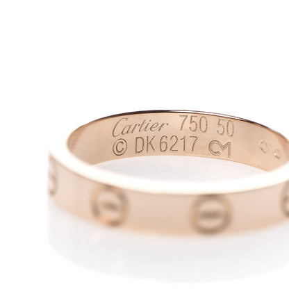 Cartier 18K Pink Gold 3.5mm LOVE Wedding Band Ring 50 5.25 4 of 6
