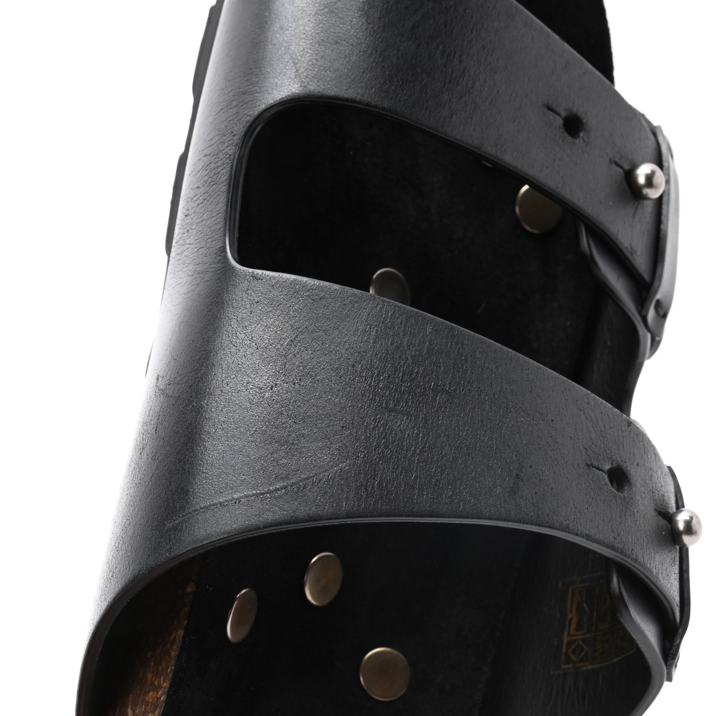 Calfskin Jimmy Cross Slides 41 Black