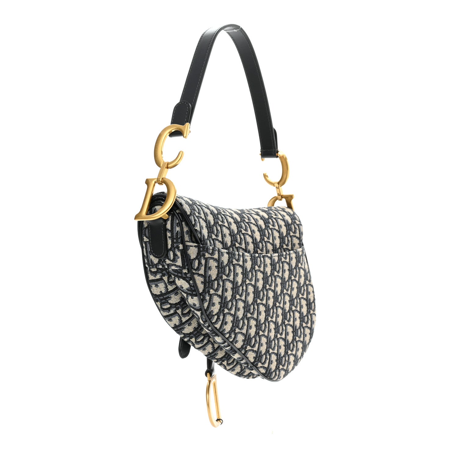 Christian Dior Oblique Saddle Bag Blue 3 of 11