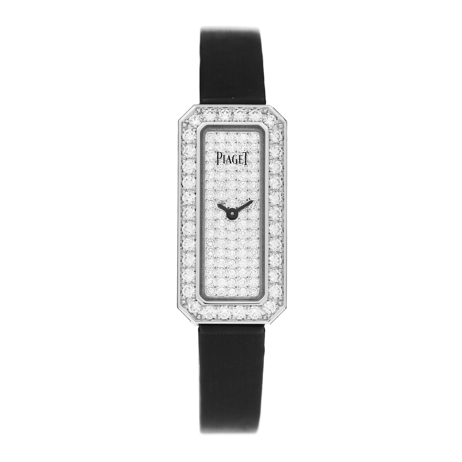 Piaget 18K White Gold Satin Diamond 15mm Limelight Quartz Watch 1 of 5
