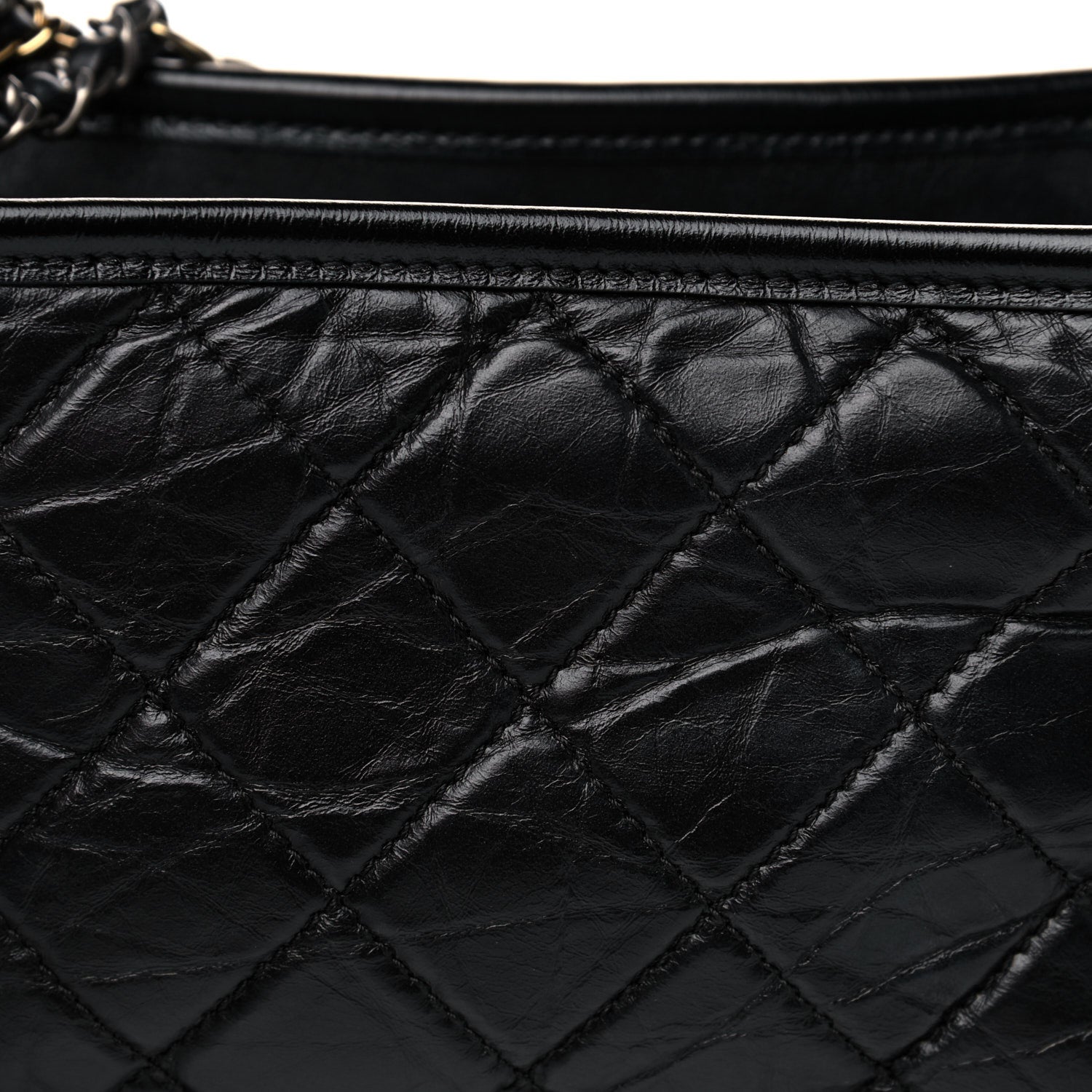 Chanel Aged Calfskin Quilted Small Gabrielle Hobo Black 8 of 16