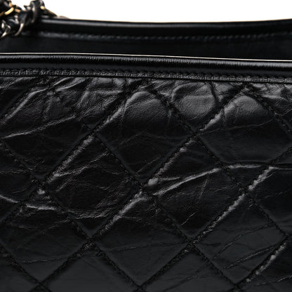 Chanel Aged Calfskin Quilted Small Gabrielle Hobo Black 8 of 16