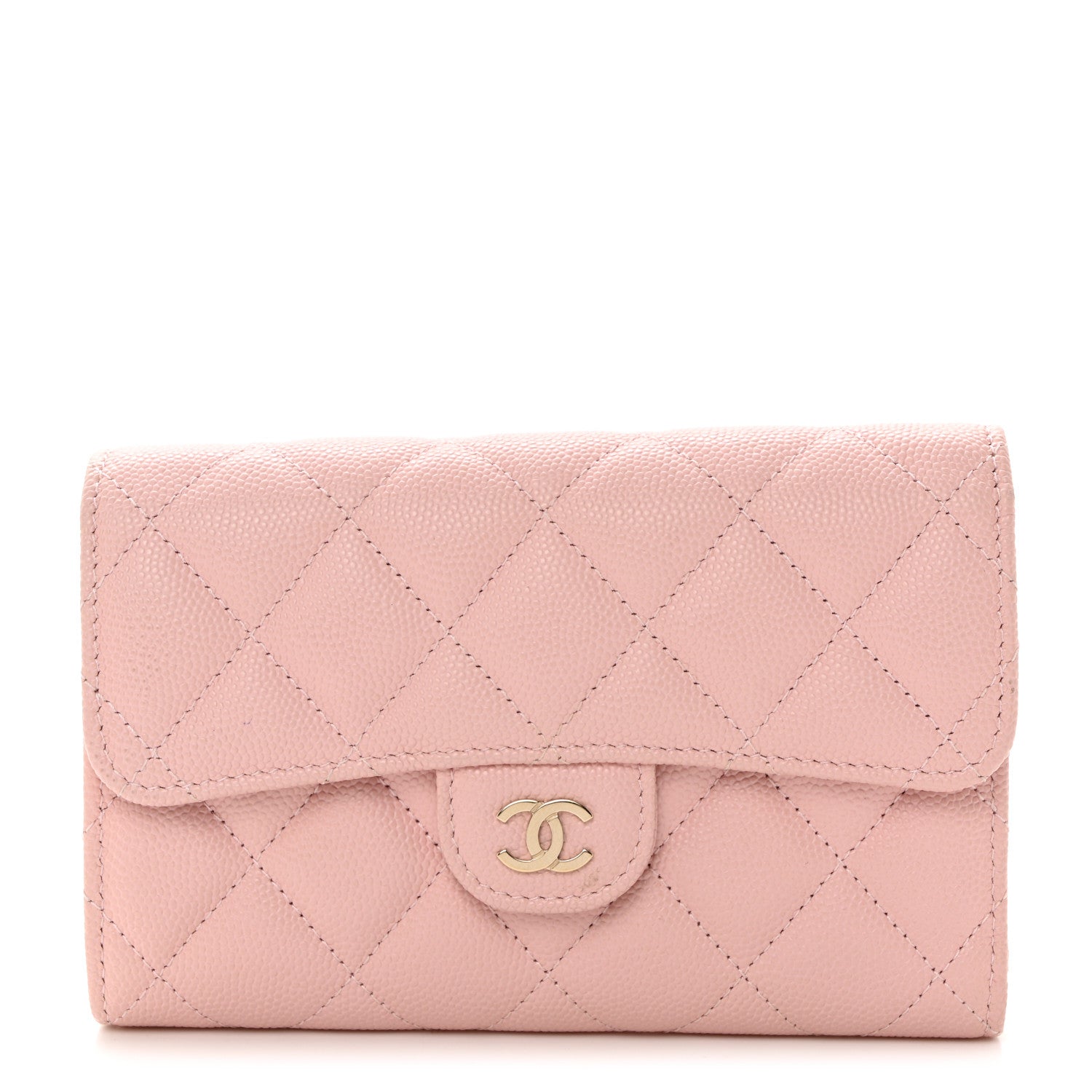 Chanel Caviar Quilted Medium Flap Wallet Light Pink 1 of 9