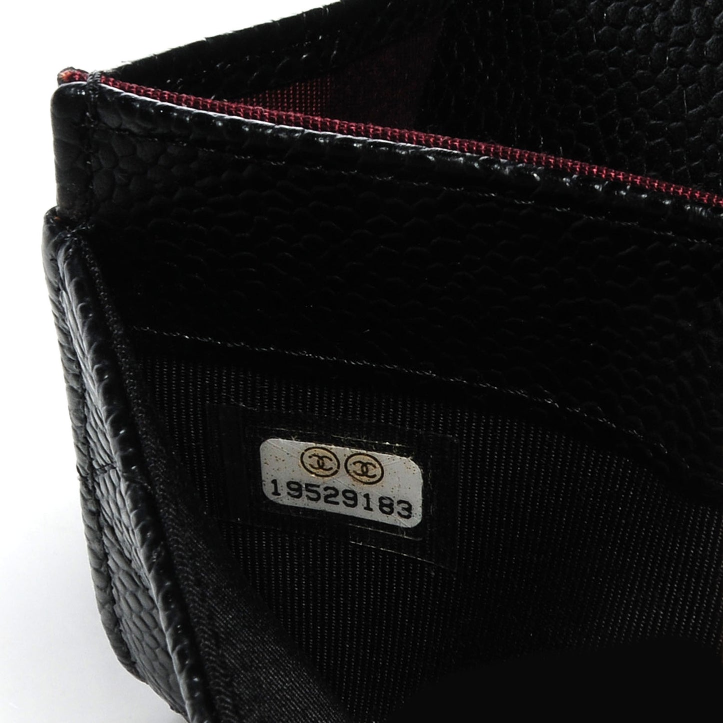 Caviar Quilted Flap Card Holder Black