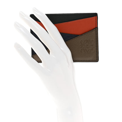 Loewe Calfskin Puzzle Colorblock Card Holder Black Mulitcolor 2 of 7