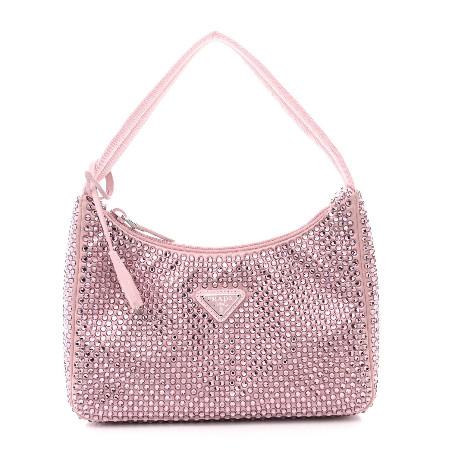 Prada Satin Crystal Mini Re-Edition 2000 Bag Alabastro 1 of 10