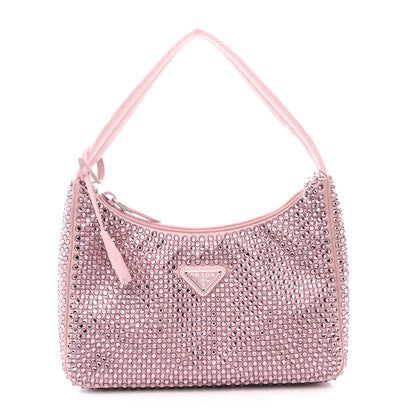 Prada Satin Crystal Mini Re-Edition 2000 Bag Alabastro 1 of 10