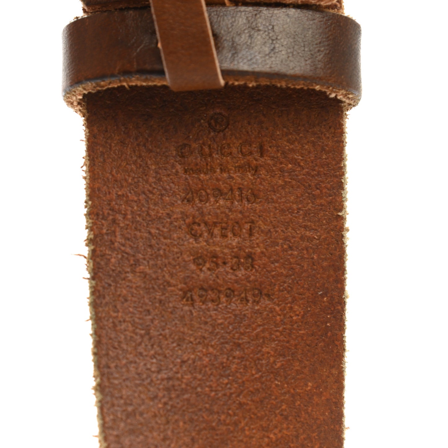 Faded Calfskin Double G 40mm Belt 95 38 Cuir