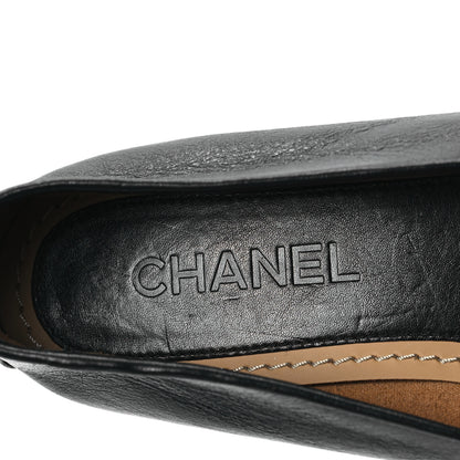 Chanel Shiny Calfskin CC Mocassin Loafers 40 Black 7 of 8