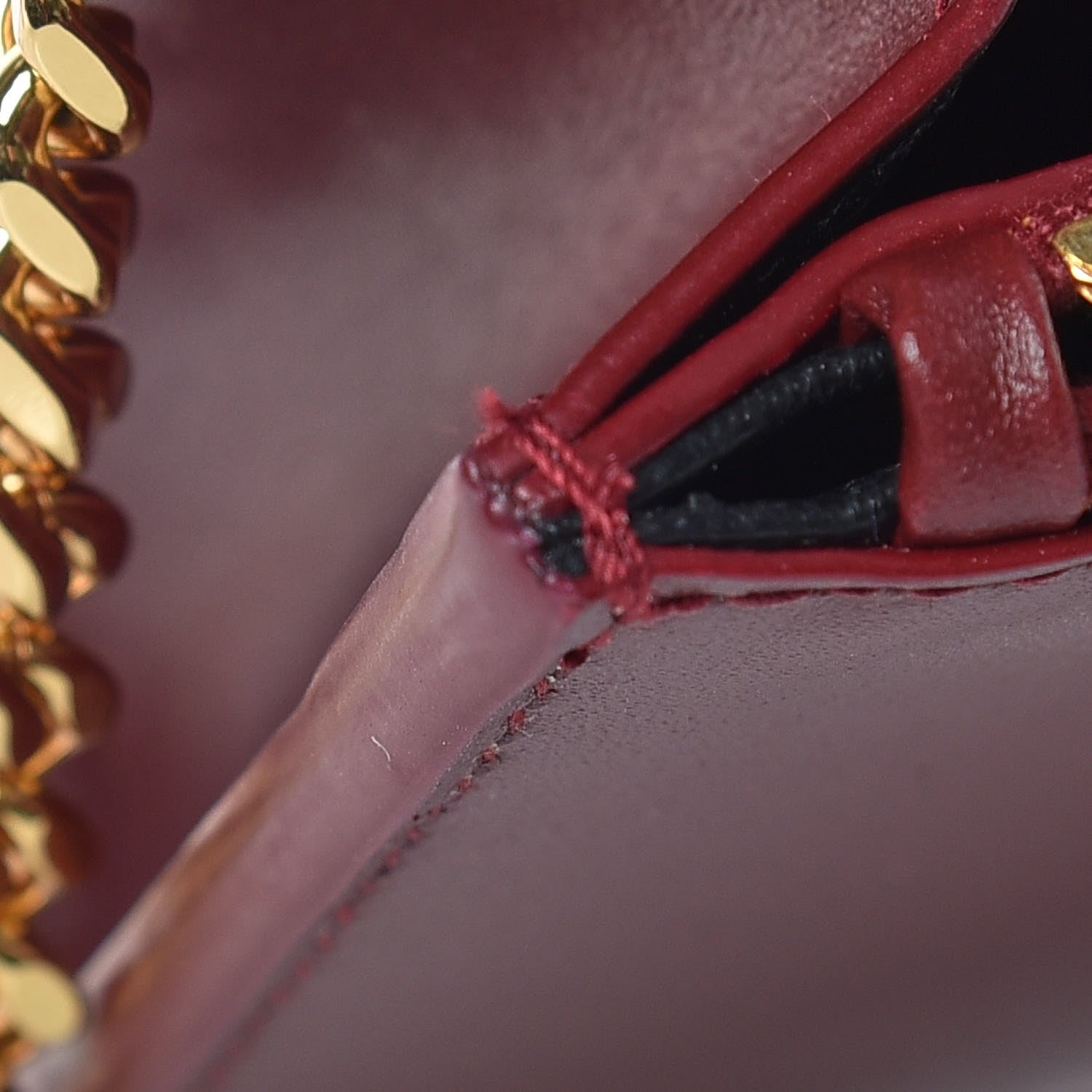 Saint Laurent Smooth Calfskin Classic Monogram Kate Tassel Chain Wallet Oxblood 10 of 11