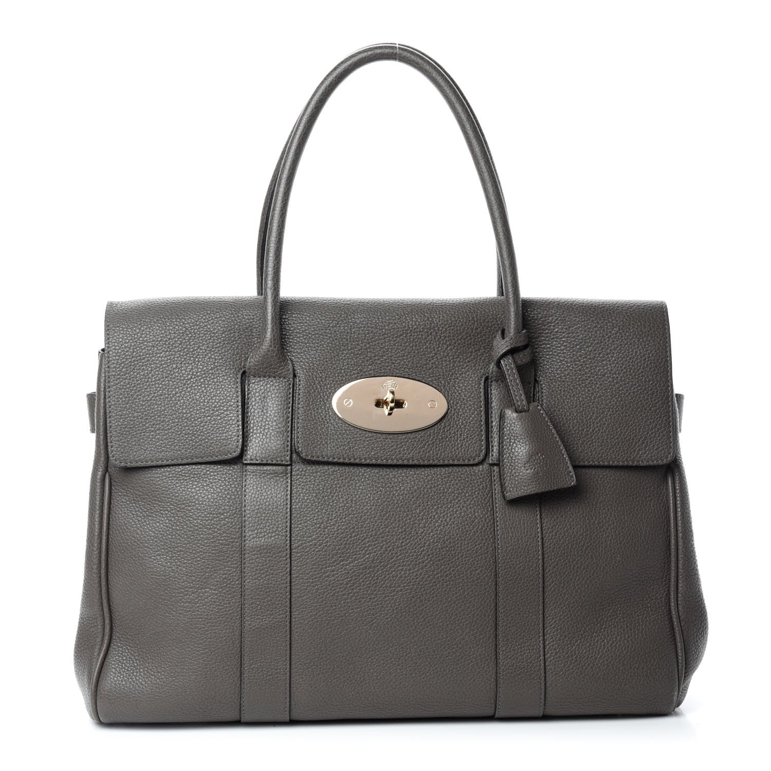 Mulberry Classic Grain Medium Bayswater Satchel Mole Grey 1 of 18