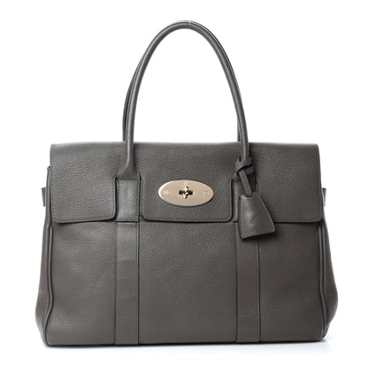 Mulberry Classic Grain Medium Bayswater Satchel Mole Grey 1 of 18